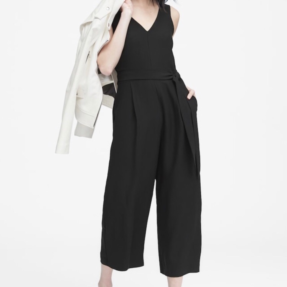 Banana Republic Cropped V-Neck Jumpsuit